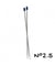 Aiguilles à tricoter - 30 cm - aluminium - n°2 a n°5 - Distrifil 2.5 Gris