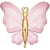Ballon Aluminium Hélium Papillon Rose - 69 cm