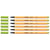 Lot de 6 stylos-feutres pointe fine 0,4 mm - STABILO - Vert pomme - Point 88