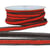 Bobine 20m Galon robe bicolore Rouge/noir 14mm