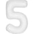 Ballon Géant Blanc Mat - Chiffre 5