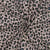 Tissu Viscose Lin imprimé Léopard Noir et Bleu nuit sur fond Beige
