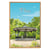 Tableau mural encadré illustration kiosque jardin Pau 65x97 cm