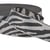Bobine 14,5m sangle imprimé animalier zèbre 38mm gris noir