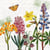 Lot de 4 serviettes en papier découpage collage 33 cm FLEURS DE PRINTEMPS FA 305