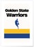 Affiche Golden State Warriors - Design minimaliste | A3 : 29,7x42cm
