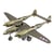 MetalEarth: ICONX - P-38 LIGHTNING 14.4x20.2x8cm, maquette 3D en métal avec 2 feuilles  multicolorées, en boîte 13,5x22x2cm, 14+