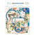 Tags éléments décoratifs en papiers scrapbooking carterie MEDITERRANEAN HEAVEN