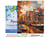 Peinture par Numéro Figured'Art avec Cadre - Soleil à Amsterdam - Kit de Loisir Créatif DIY Numéro d'Art Complet - 40x50cm toile tendue sur châssis