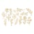 Silhouettes fleurs en bois 13 cm 15 pièces