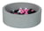 Piscine à balles Aire de jeu + 150 balles noir,blanc,rose clair,gris - Velinda