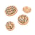 Lot de 3 boutons rond bijou couvert jaune