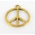 MégaCréa - Breloque en métal Grand peace and Love Doré 2 cm (10 pièces)