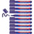 Lot de 10 Marqueurs permanents - EDDING - Pointe biseautée 1-5 mm - Encre brillante - Violet