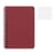 Carnet - 9x14 cm - Petits carreaux - 100 pages - Couverture rouge - Spirale