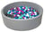Piscine à balles pour enfant, env.125 cm, Aire de jeu + 600 balles blanc, bleu, rose, turquoise - Velinda