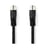 Nedis Câble Audio DIN 5 Broches Mâle vers Mâle 2m Plaqué Nickel Noir