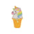 Lot de 3 écussons thermocollants animaux glaces licorne 2,4cm x 4,4cm
