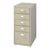 Caisson de bureau armoire meuble de rangement à roulettes avec 5 tiroirs