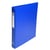 Classeur rembordé polypropylène 4 anneaux ronds de 25mm sur 3eme de couverture - Bleu - x 10 - Exacompta
