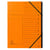 Trieur agrafé avec élastiques intérieur noir 12 compartiments - A4 - Orange - x 10 - Exacompta
