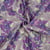 Tissu Jacquard Clara fleuris Lilas sur fond Ecru