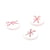Bouton rond ciseaux résine 11mm rouge