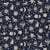 Tissu Coton imprimé Cosmic sur fond Bleu marine