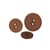 Bouton 2 trous satiné marron