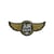 Lot de 3 écussons  blason aviation air squad avec ailes kaki doré 5,7cm x 2,4cm