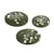 Lot de 6 boutons rond plastique recyclé 2 trous vert kaki