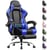 Chaise gaming ergonomique GTPLAYER LUCKRACER - PU - Noir/Bleu - 135 x 70 x 70 cm