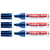 Lot de 3 marqueurs permanents - EDDING - Pointe biseautée 2-7 mm - Bleu