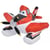 Peluche dusty bombardier a eau 21 cm - planes - avion rouge et blanc - peluche simba