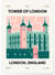 Affiche Londres Tower of London | A3 : 29,7x42cm