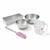 Set pâtisserie avec moule à cake acier 25 cm, 2 bols à mixer, verre mesureur et spatule Zenker
