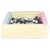 Piscine à balles carrée avec 200 balles – rose, bleu, jaune (pastel)/noir,blanc,gris - Velinda