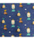 Tissu enfant coton petites reines de 150 cm de largeur Bleu vendu par 50 cm