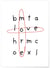 Affiche Mots croisés Love | A3 : 29,7x42cm