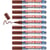 Lot de 10 marqueurs pour tableaux blancs EDDING 250 - Pointe moyenne 1,5-3 mm - Marron - Corps aluminium