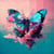 Kit diamond painting Papillon 30 x 30 cm