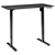 Bureau Réglable Électriquement Noir Structure en Acier 120 x 60 cm avec Pieds Carrés Plateau et Base Style Moderne