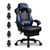Fauteuil gaming ergonomique - GTPLAYER - avec repose-pieds noir/bleu