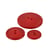 Lot de 3 boutons ronds 2 trous classique rouge