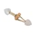 Lot de 4 brandebourgs coeur simili cuir argent 2,4cm x 10cm
