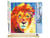 Peinture par Numéro Figured'Art - Grand Lion coloré - Kit de Loisir Créatif DIY Numéro d'Art Complet - 40x50cm toile roulée + châssis en bois à monter