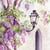 Lot de 4 serviettes en papier découpage collage 33 cm FLEUR GLYCINE LANTERNE F 2033