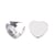 50 Perles Strass Cabochon Coeur Transparent 10 mm Acrylique à coller - Dos Argenté - Creation Diy