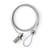 Nedis Câble Antivol PC Portable par Combinaison 1,8m Protection Fiable Argent