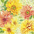 Lot de 4 serviettes en papier découpage collage 33 cm FLEUR ORANGE JAUNE FL 1014